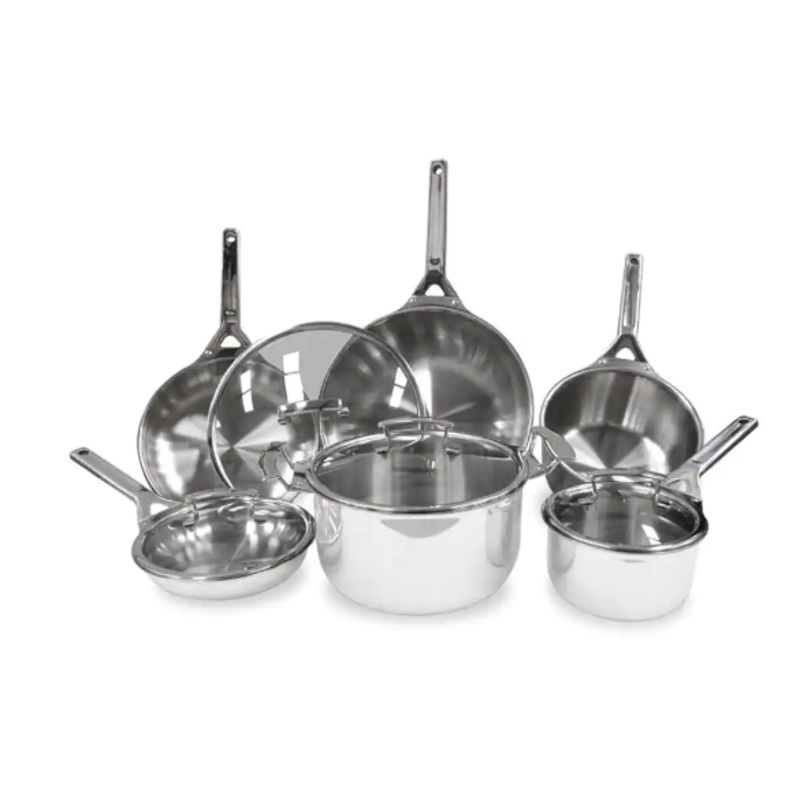 True Induction Tigourmet 10-Piece Stainless Steel Cookware Set