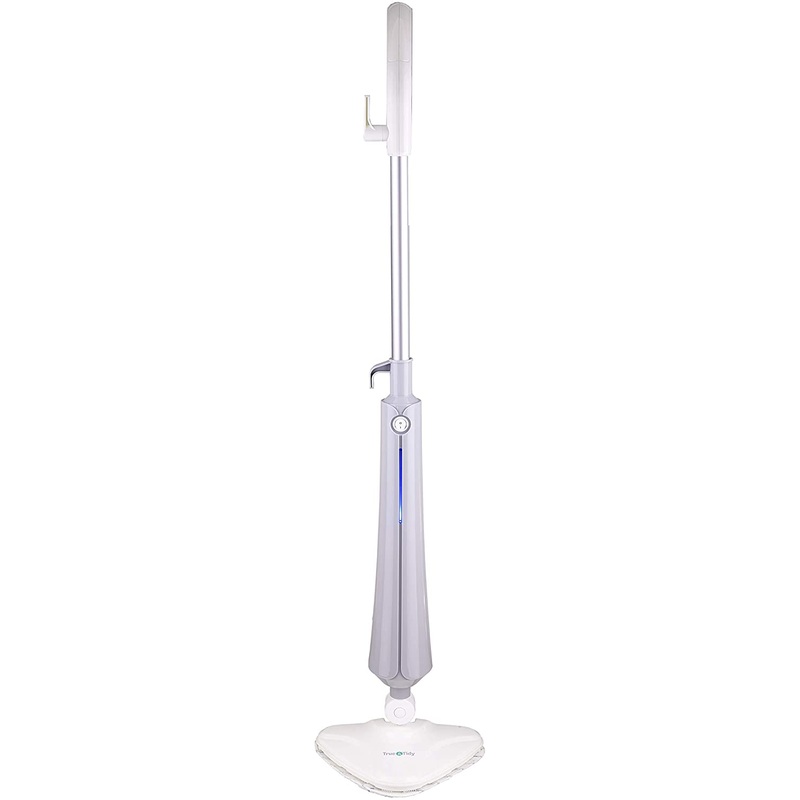 True & Tidy, Multi-Surface Heavy Duty Steam Mop, Includes Steam Mop, 1 Steam Mop Pad, Carpet Glider. & Water Cup, STM-300, Gray