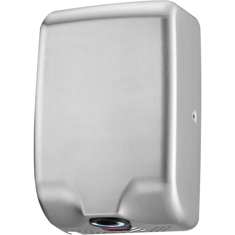 UL Listed and ADA Compliant Thin Automatic Electric Commercial Hand Dryer for Bathrooms,Heater ON/OFF Switch,High Speed,Brushed SUS304 Cover,Wall Mount.