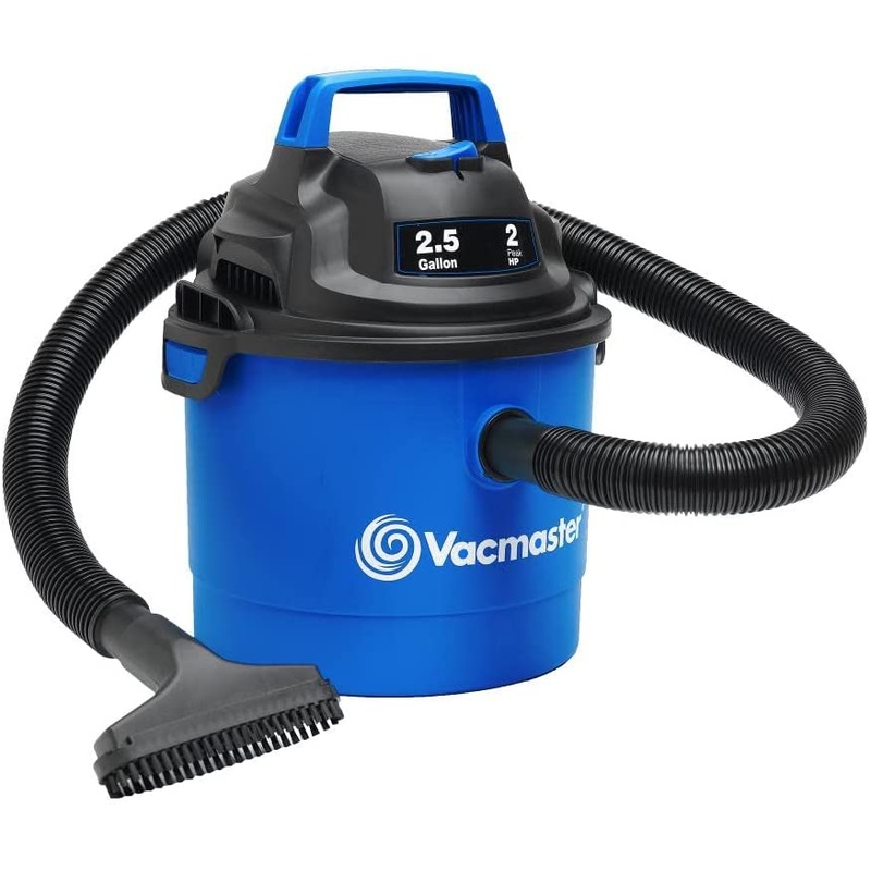 Vacmaster Portable Wall Mountable Wet/Dry Vacuum, 2.5 Gallon, 2 HP 1-1/4 Hose (VOM205P), Blue
