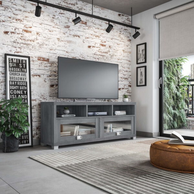 Techni Mobili 58 Durbin TV Stand for TVs up to 75, Gray