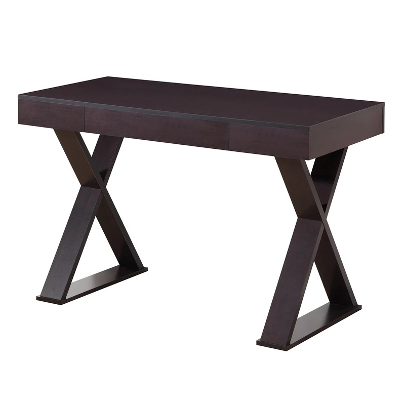 Techni Mobili Trendy Writing Desk with Drawer, Espresso