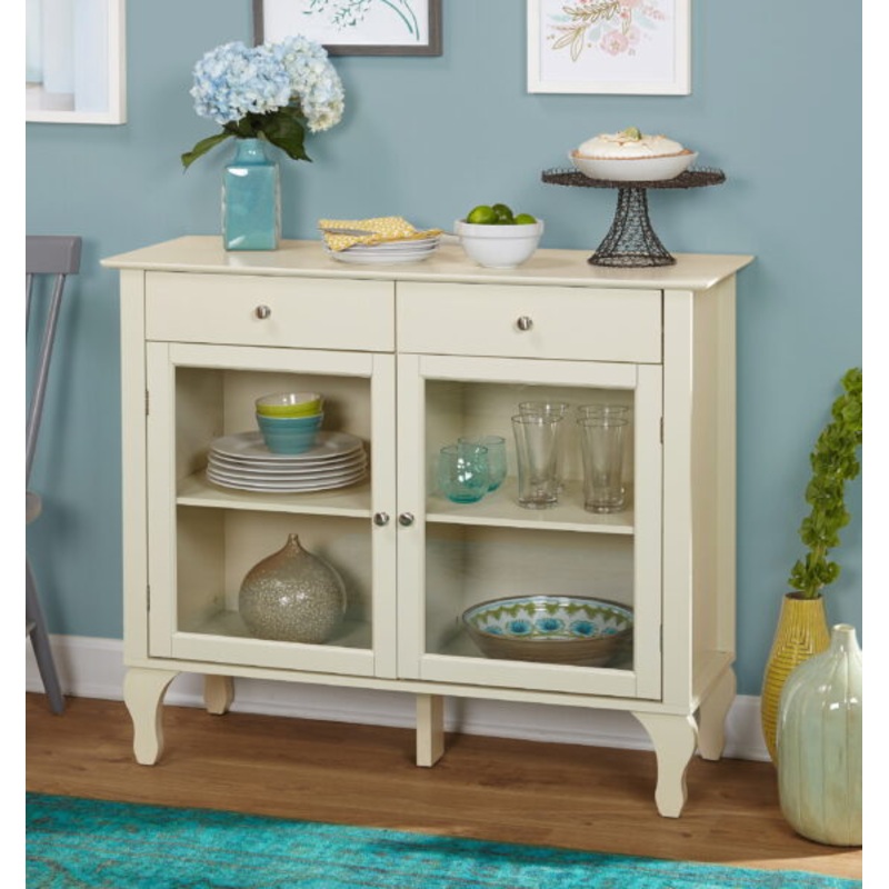 TMS Layla 2-Drawer Storage Buffet, Antique White