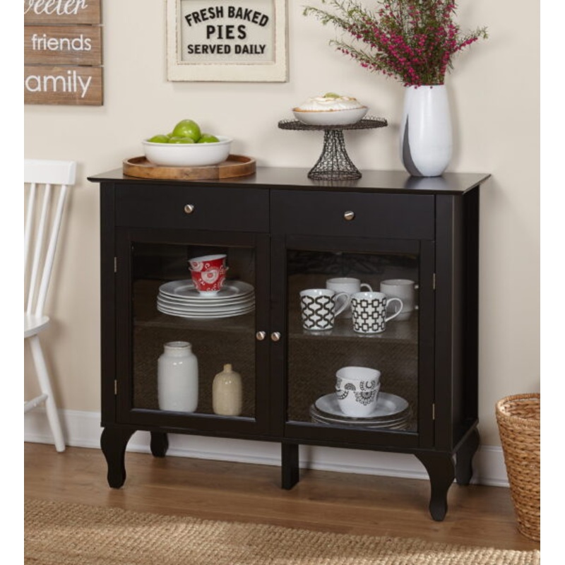 TMS Layla 2-Drawer Storage Buffet, Black