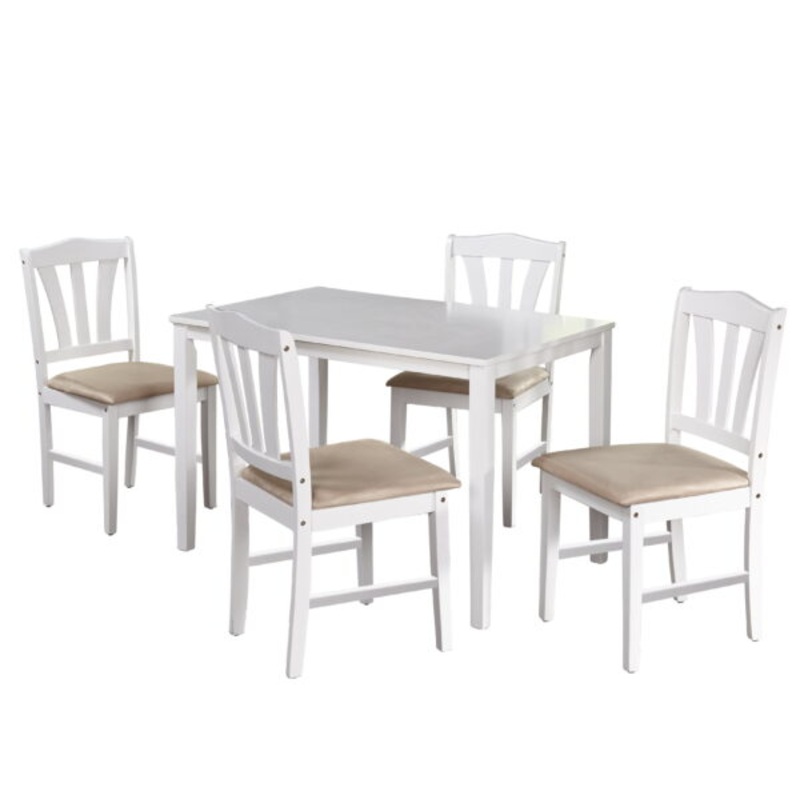 TMS Metropolitan 5- Piece Dining Set, White