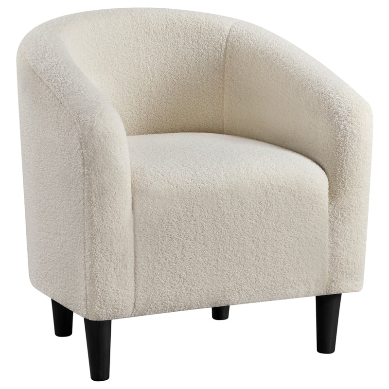 Topeakmart Club Chair, Off-White