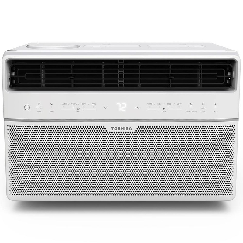 Toshiba WK0813CWRU 8,000 BTU 115-Volt Smart Wi-Fi Touch Control Window Air Conditioner with Remote for up to 350 sq. ft. in White