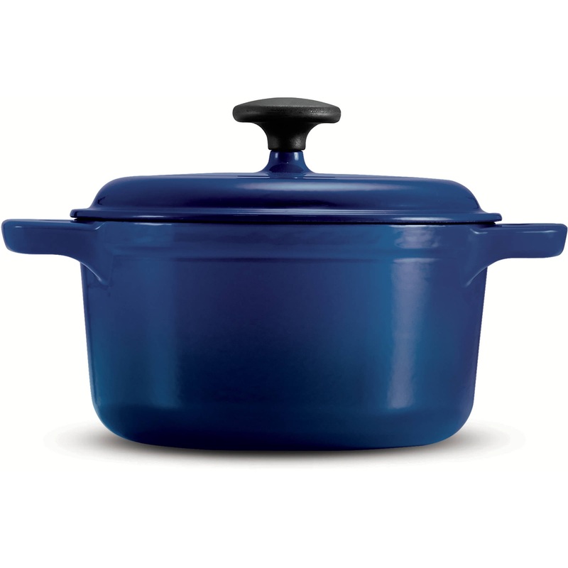Tramontina 3.5-Quart Enameled Cast-Iron Round Dutch Oven, Blue