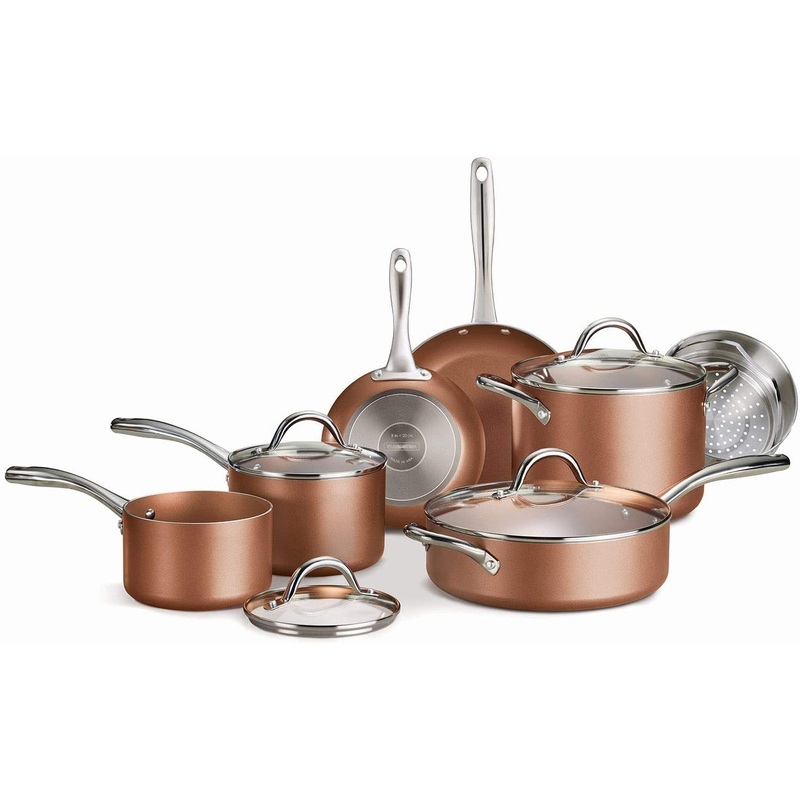 Tramontina Cookware Set Nonstick 11-Piece Metallic Copper