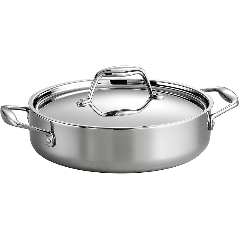 Tramontina Covered Braiser Stainless Steel Tri-Ply Clad 3 Qt, 80116/009DS