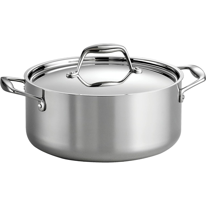 Tramontina Covered Dutch Oven Stainless Steel 5-Quart, 80116/025DS