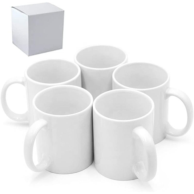 Sublimation Mugs, Cups 11oz Sublimation Ceramic Blank Coffee Mugs,White Cups, Sulimation Blanks, Blank White Mugs-36 pack bulk bundle (36pc White)