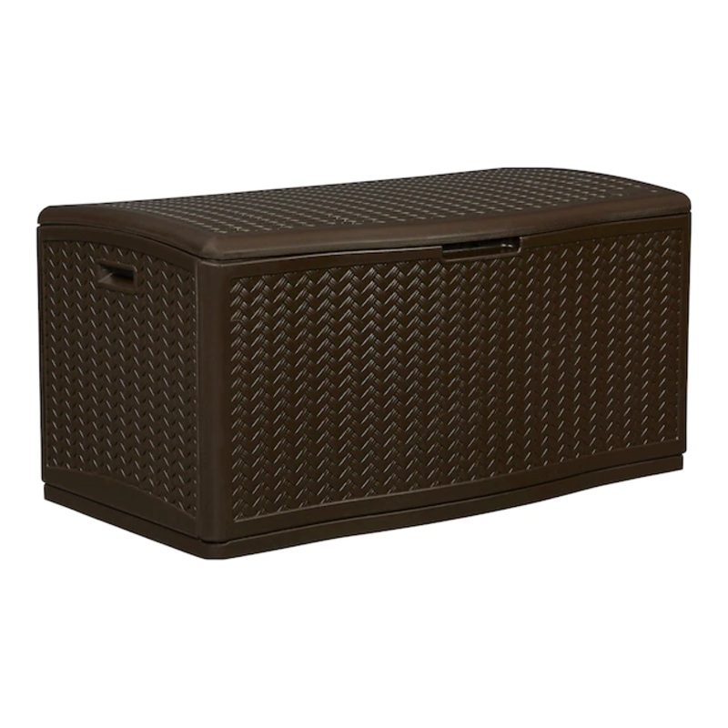 Suncast  52.75-in L x 29-in 124-Gallon Java Plastic Deck Box