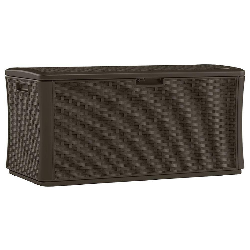 Suncast BMDB134004 Java 134 Gal. Resin Wicker Deck Box
