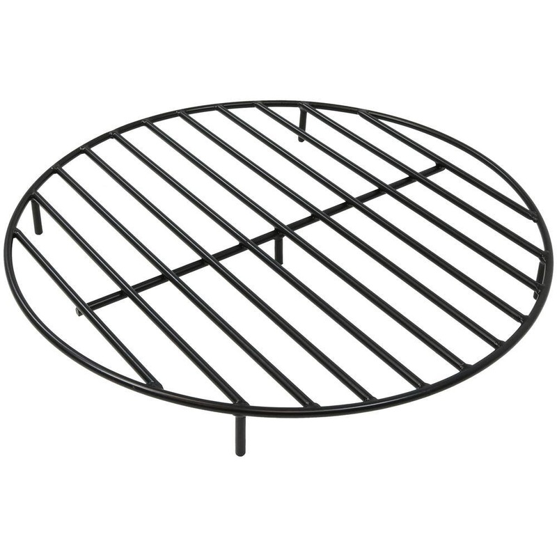 Sunnydaze NB-RG30-INV 30 in. Round Steel Fire Pit Grate in Black
