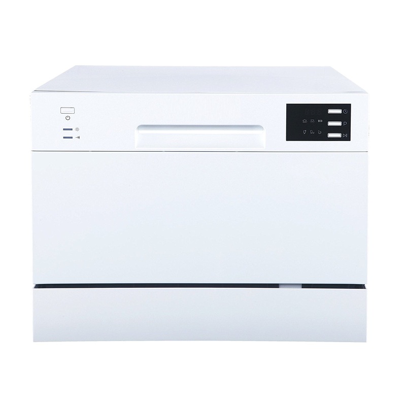 Sunpentown Delay Start & LED DIsplay Countertop Dishwasher, 2220 Series, White