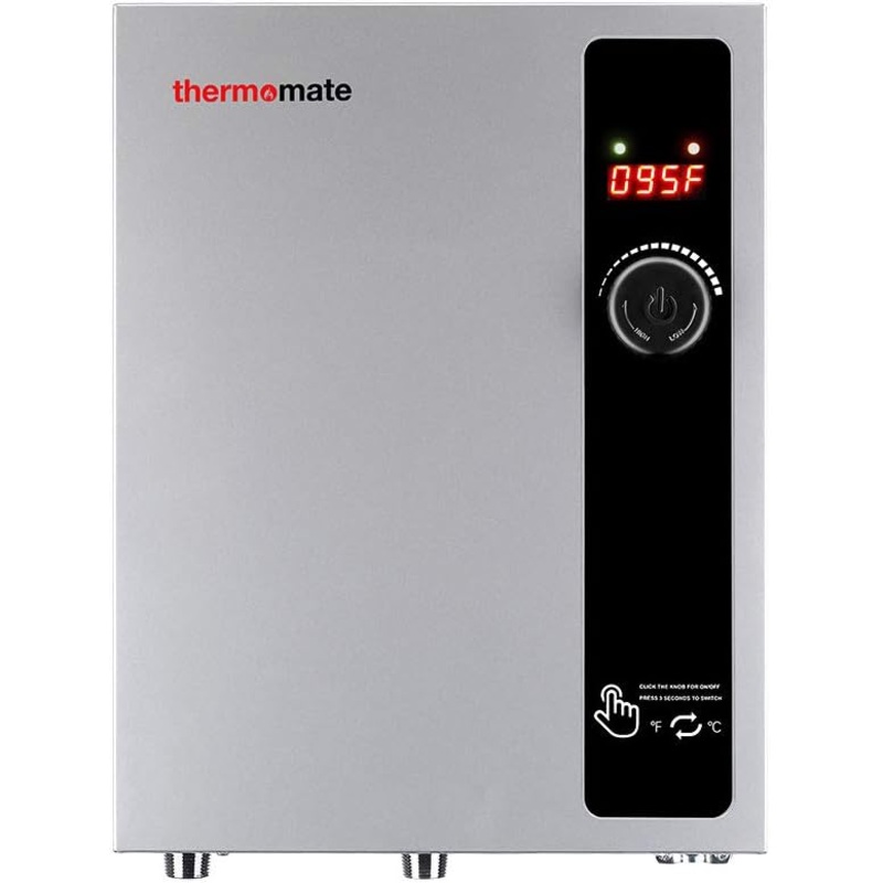 Tankless Water Heater Electric 18kW 208~240 Volt, thermomate On Demand Instant Endless Hot Water Heater, Digital Temperature Display Easy Installation, for Residential Whole House Shower, 76A GRAY