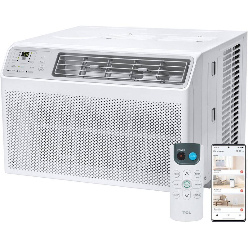 TCL H10W35W 10,000 BTU (DOE) 120-Volt Smart Window Air Conditioner, Fan and Dehumidifier, 450 sq. ft., Remote Control