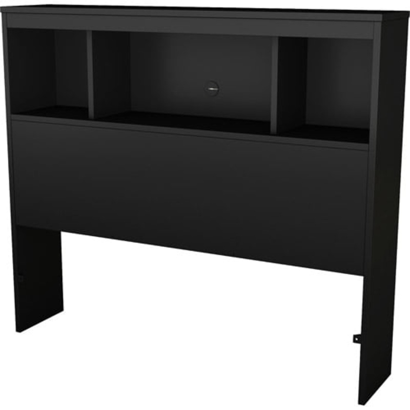 South Shore Spark Bookcase Headboard, Twin, Pure Black