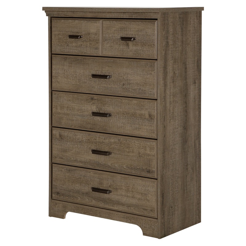 South Shore Versa 5 Drawer Chest, Oak