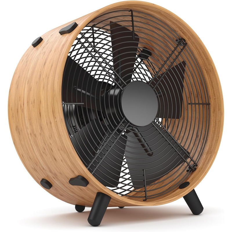 Stadler Form fan Otto, with eco-friendly bamboo ring, three speed levels, adorns home or office, 55 W