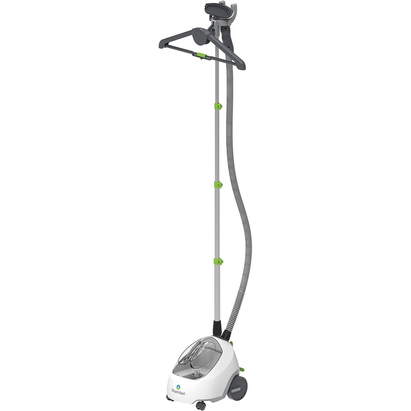 Steamfast SF-520 Full Size Fabric Steamer with Insulated Hose, Clothes Hanger, and Fabric Brush , White