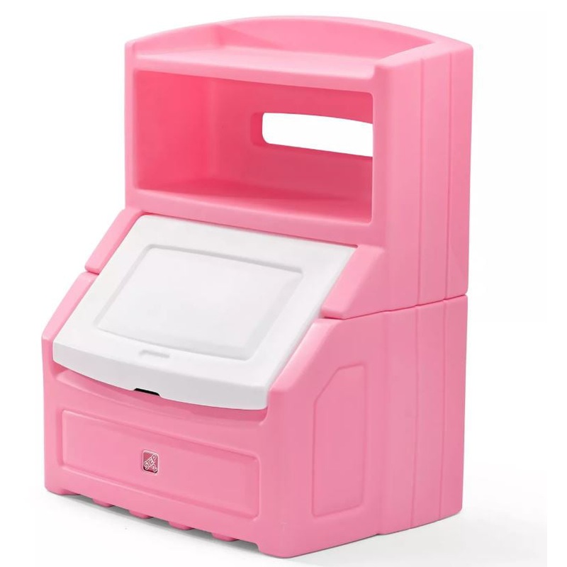 Step2 Lift & Hide 38H Kids Plastic Storage Bin and Toy Organizer, Pink