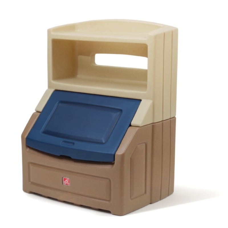 Step2 Lift & Hide 38H Kids Plastic Storage Bookcase and Toy Box