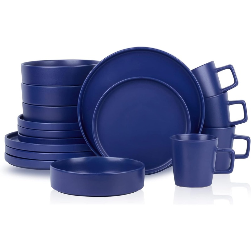Stone lain Cleo Stoneware Dinnerware Set, 16-Piece Service for 4, Blue