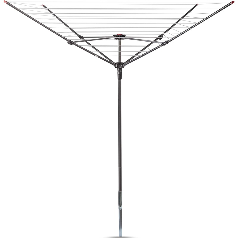 STORAGE MANIAC Outdoor Umbrella Drying Rack, 12 Lines with 164 Feet Drying Space, Steel Frame & Adjustable Height, 4-arm Umbrella Clothesline for Laundry, Collapsible Clothes Drying Rack for Backyard