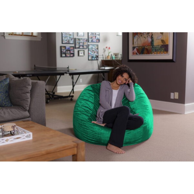 Sofa Sack Bean Bag Chair, Memory Foam Lounger with Microsuede Cover, Kids, Adults, 4 ft, Aqua Marine