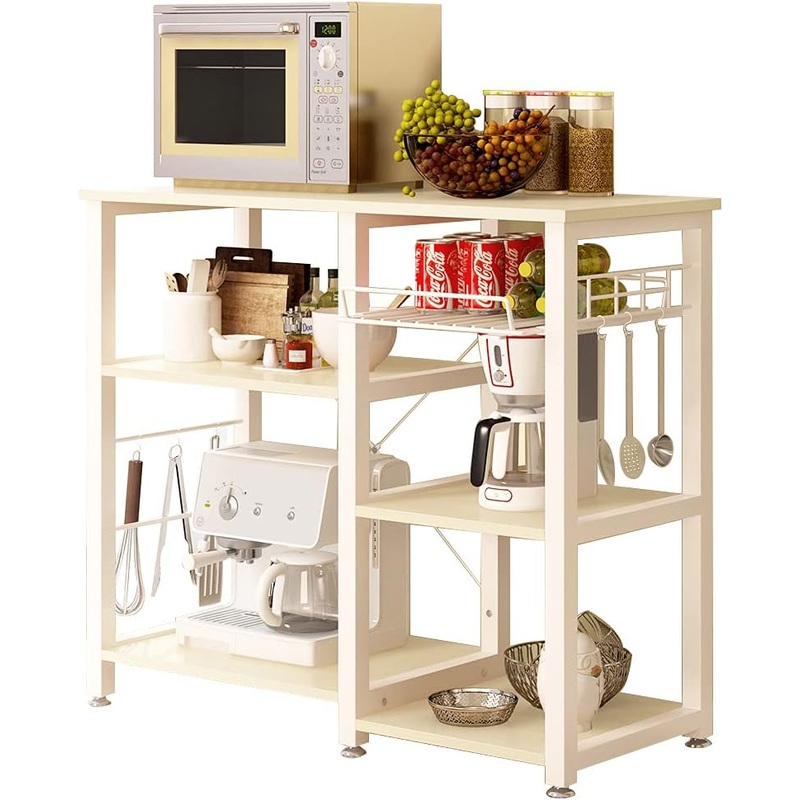 soges 3-Tier Kitchen Bakers Rack Utility Microwave Oven Stand Storage Cart Workstation Shelf W5s-MO