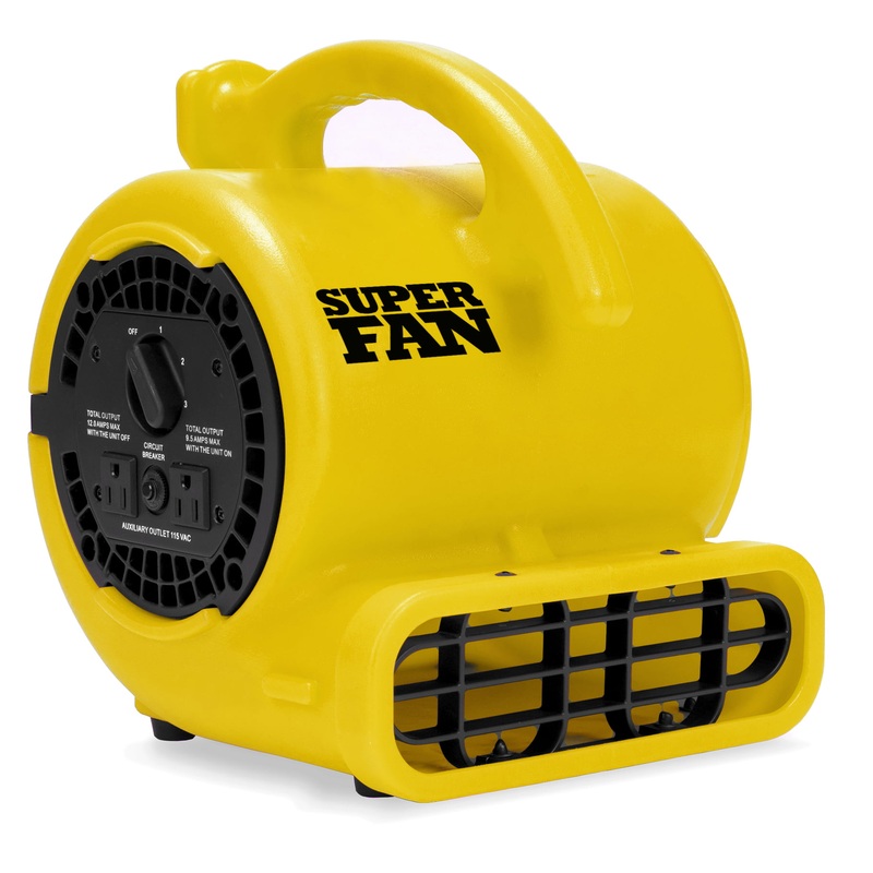 Soleaire Super Fan Home Personal Portable High Velocity Floor Fan, Yellow