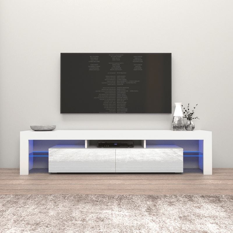 Solo 200 Modern LED TV Stand, Fits up to 90 TV, White