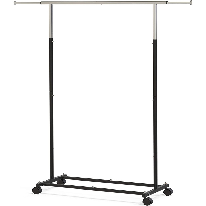 Simple Houseware Standard Rod Garment Rack, Black