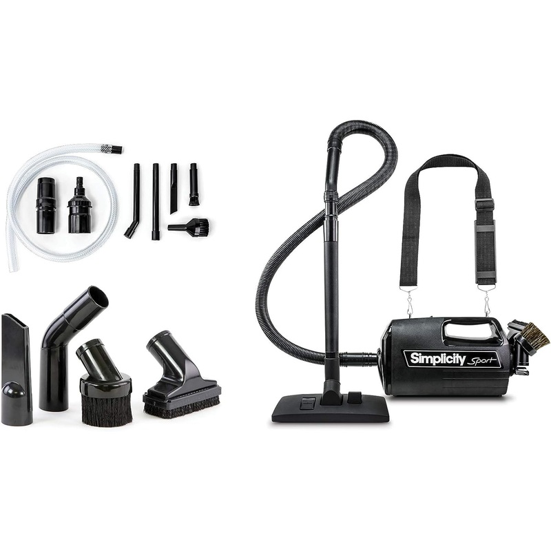 Simplicity Vacuums Handheld Canister Vacuum with Carry Strap for Hard Floors and Rugs, Car Detailing Vacuum Cleaner, S100