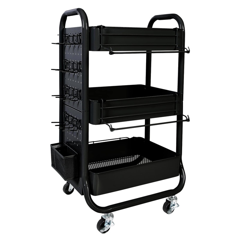 Simply Tidy Gramercy Rolling Cart, Black