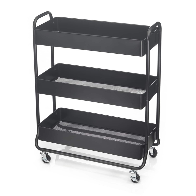 Simply Tidy Hudson Rolling Cart, Black