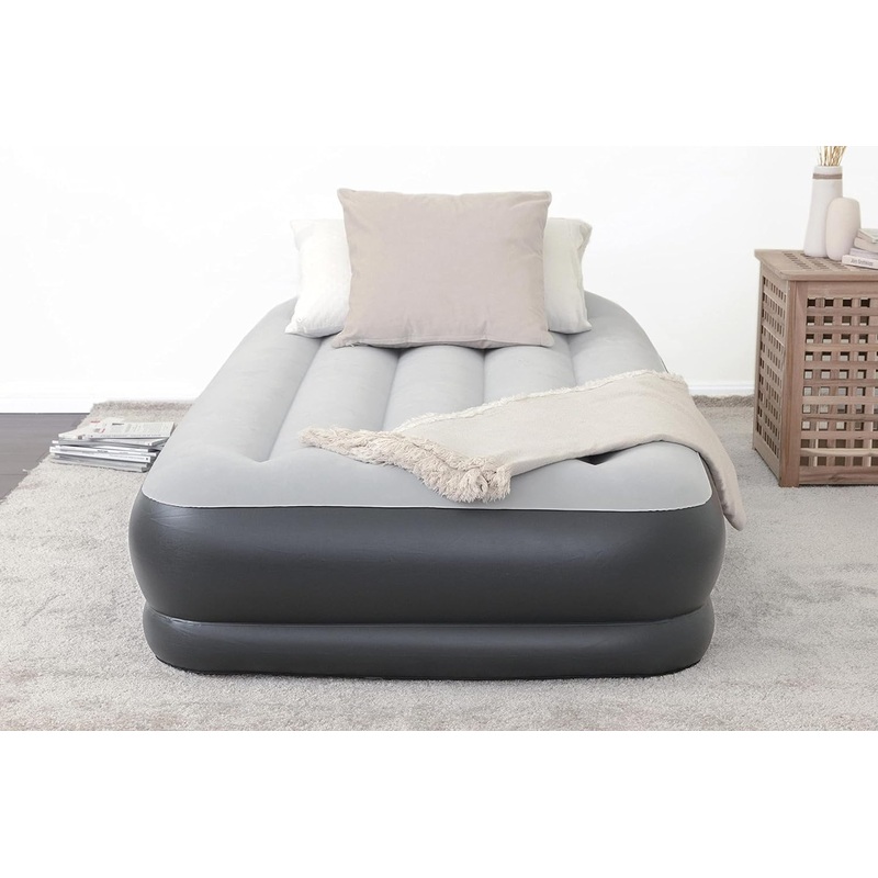 SleepLux Durable Inflatable Air Mattress with Built-in Pump, Pillow and USB Charger, Twin 15