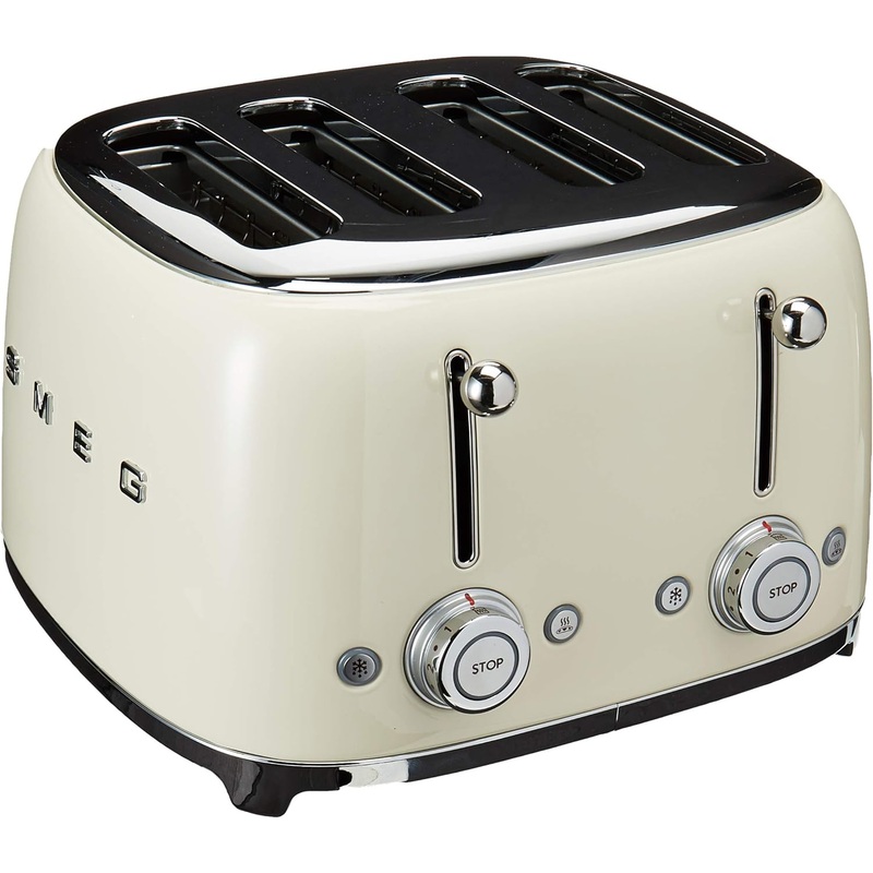 Smeg 50s Retro Line Cream 44 Slot Toaster