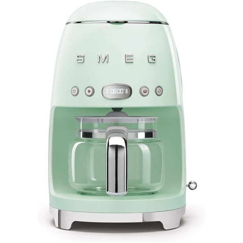 Smeg 50s Retro Style Aesthetic Drip Filter Coffee Machine, 10 cups, Pastel Green