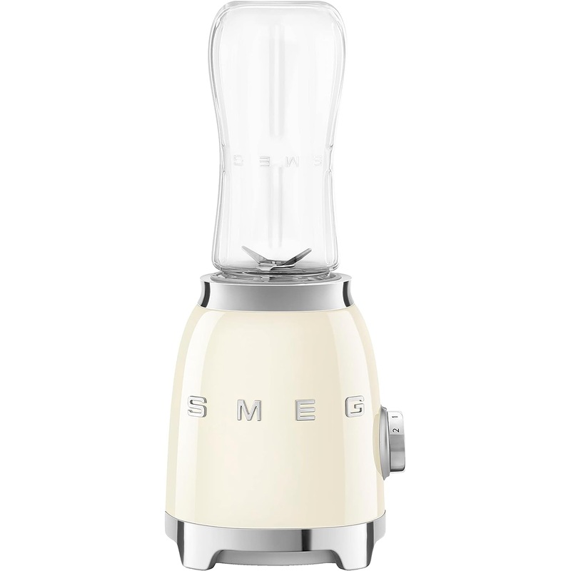 SMEG Retro Personal Blender with 2 Bottles PBF01CRUS, Cream, Medium