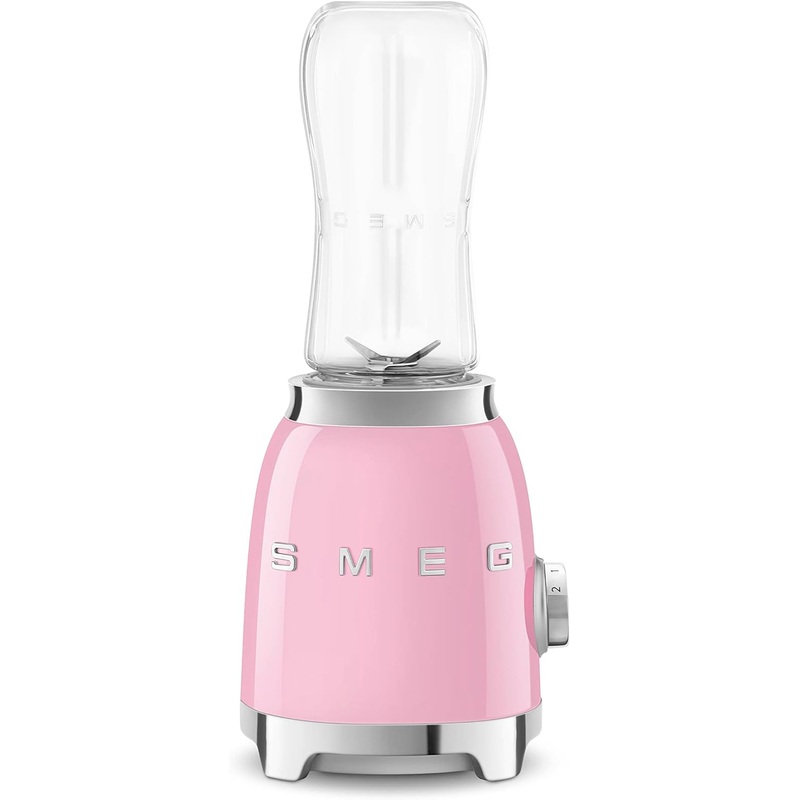 SMEG Retro Personal Blender with 2 Bottles PBF01PKUS, Pink, Medium