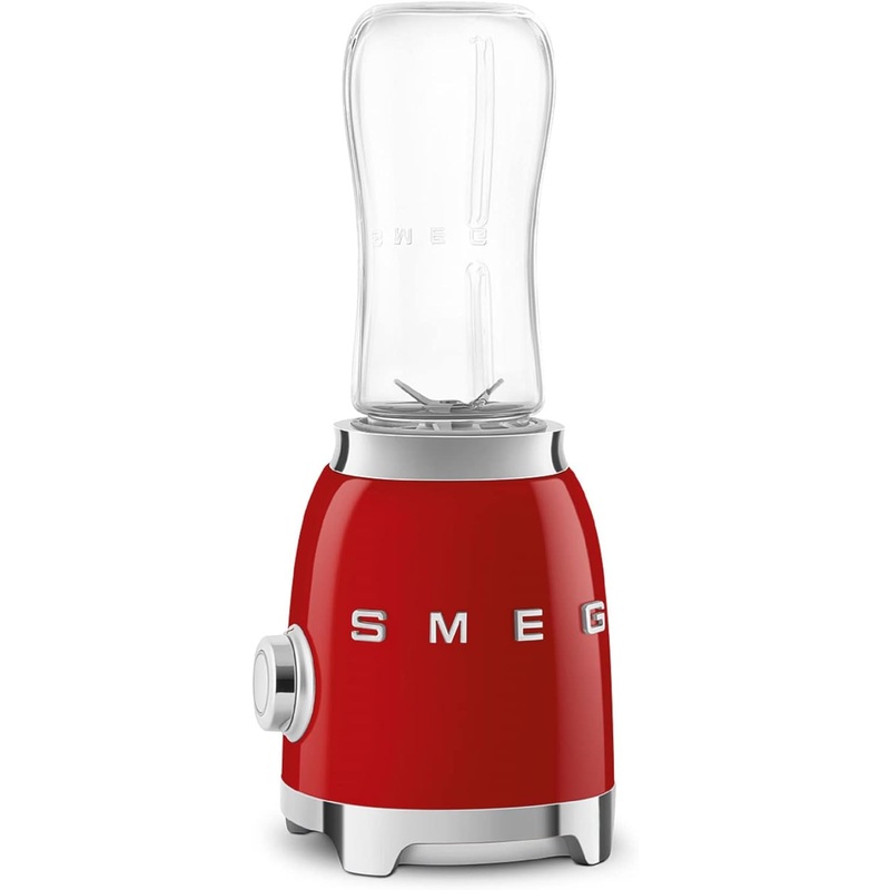 SMEG Retro Personal Blender with 2 Bottles PBF01RDUS, Red, Medium