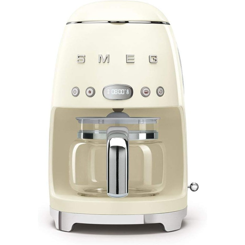 Smeg Retro Style Coffee Maker Machine, 17.3 x 12.8 x 11.3, Cream