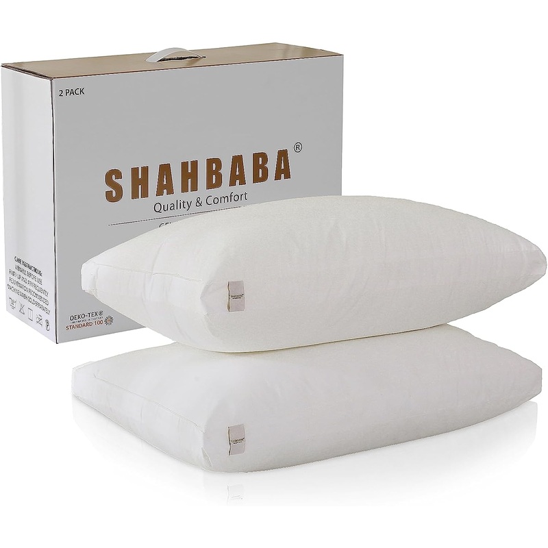 Shahbaba Bed Pillows King Size Set of 2  Original Premium Down Alternative Pillows for Sleeping
