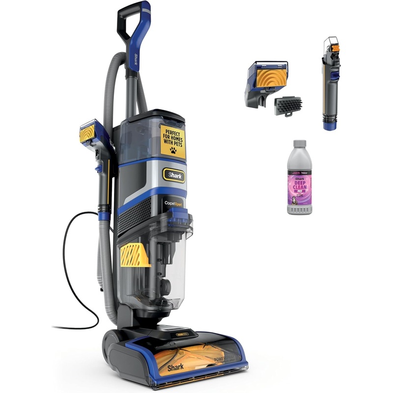 Shark CarpetXpert HairPro Upright Carpet, Area Rug & Upholstery Cleaner with Spot & Stain Remover, Perfect for Pets, Carpet Shampooer, 2 Cleaning Tools, Pet Cleaning Solution, Cobalt, EX251BRN