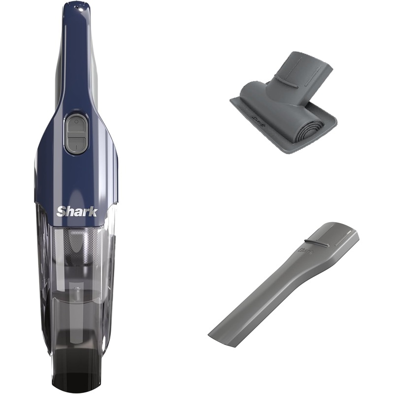Shark Cyclone PET Handheld Vacuum with 8 Crevice Tool, HyperVelocity Suction, Navy Blue/Grey, CH701