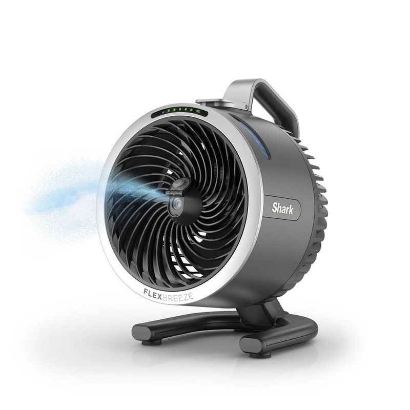 Shark FA052 FlexBreeze HydroGo 8.4 in. 5-Fan Speeds Personal Misting Portable Fan in Dark Grey