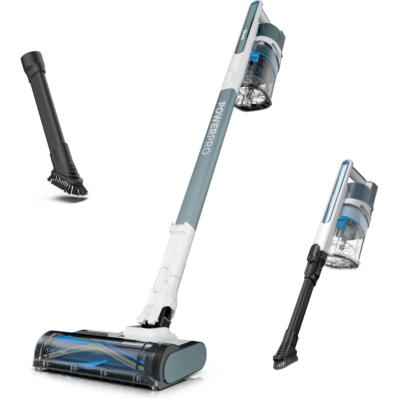Shark PowerPro Plus Cordless Stick Vacuum, Lightweight, Rechargeable, FloorDetect Technology, HEPA Filter, Up to 50-Minute Runtime, Powerful Pet Hair Pickup, Carpets & Hard Floors, Pure Water, IZ377H